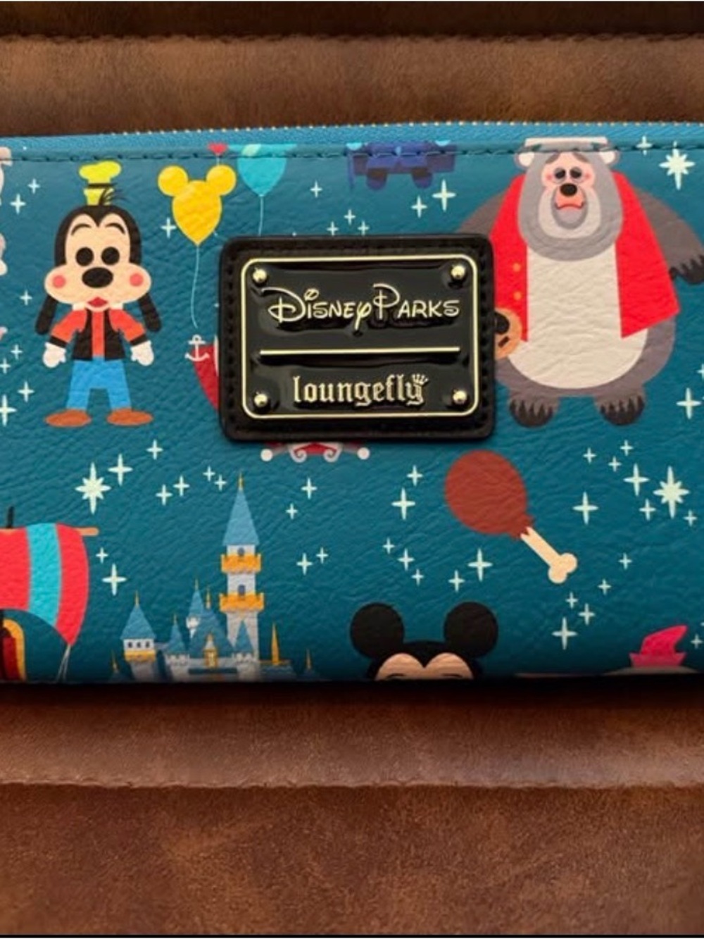 Loungefly Kids Teal Disney Parks Character Wallet